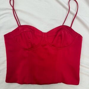 Jason Wu Red Crop Top